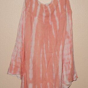 Kiwi + Punch tie die coral dress